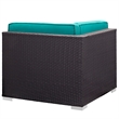 Gather Sectional Set in Espresso Turquoise