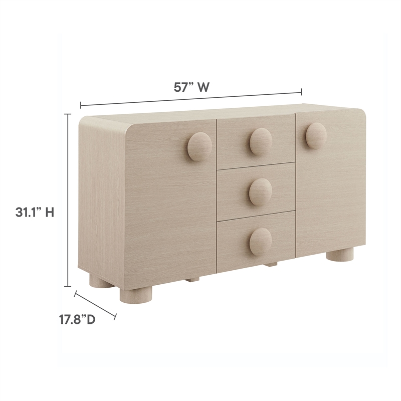 Sonnet Sideboard Storage Cabinet in Ash
