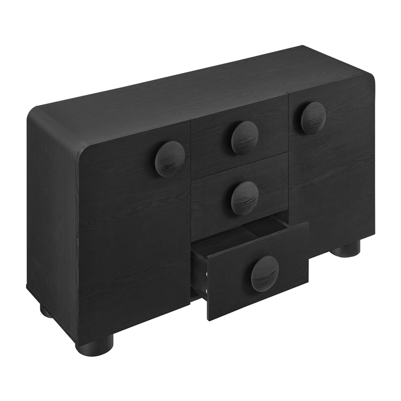Sonnet Sideboard Storage Cabinet in Black
