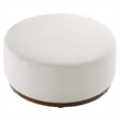 Modway Tilden Performance Velvet Upholstered Ottoman in Cloud Walnut