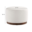 Modway Tilden Ottoman in Cloud White and Walnut