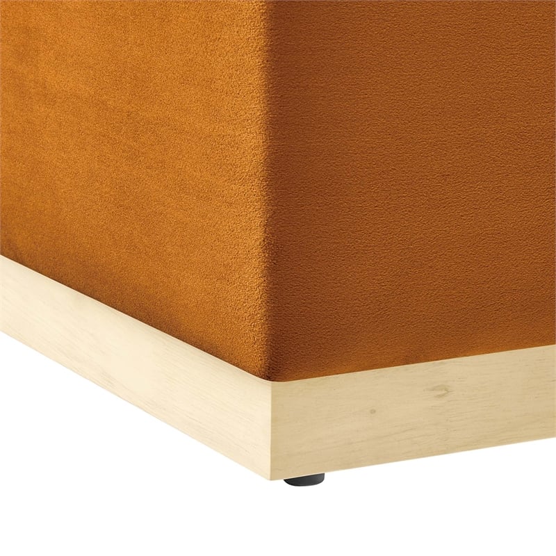Tilden Ottoman in Rust Natural