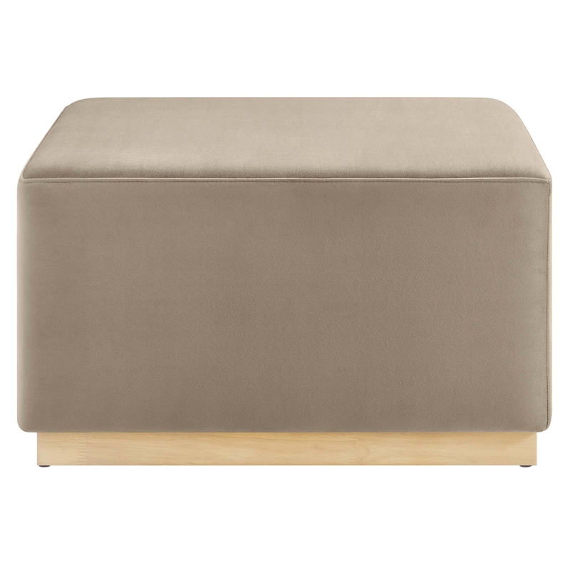 Tilden Ottoman in Taupe Natural