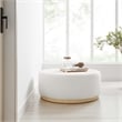 Modway Tilden Performance Velvet Upholstered Ottoman in Alabaster Natural