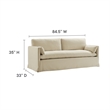 Modway Wellfleet Sofa in Linen Brown