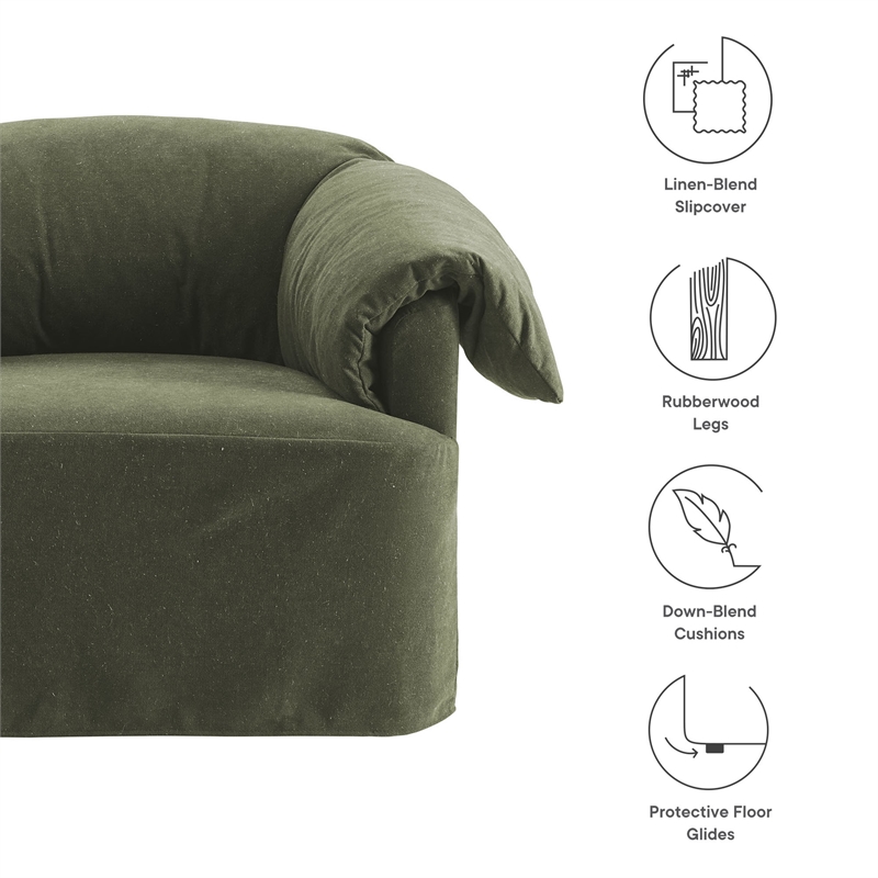 Modway Lark Oversized Armchair in Sage