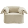 Modway Lark Oversized Armchair in Linen White