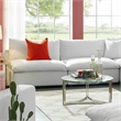 Commix Armless Sectional Loveseat in White