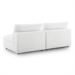 Commix Armless Sectional Loveseat in White