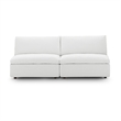 Commix Armless Sectional Loveseat in White