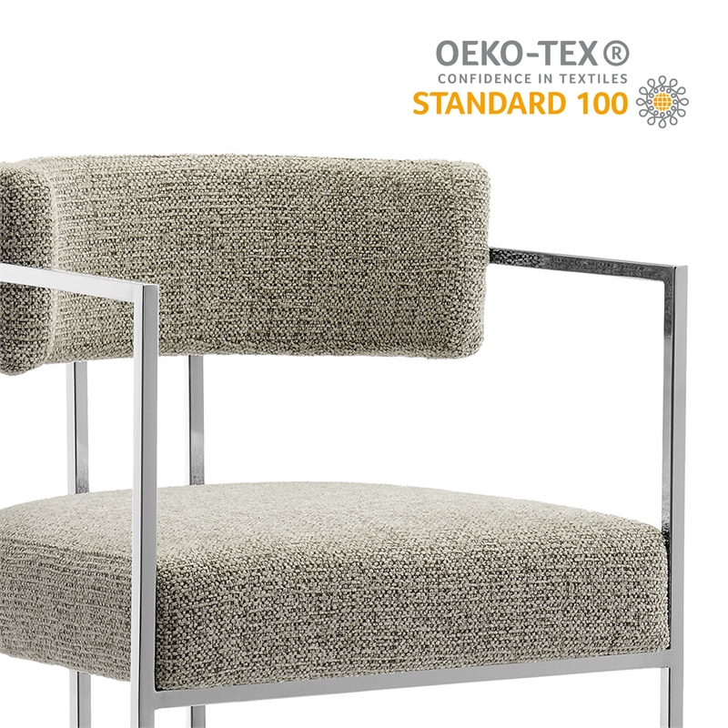 Modway Huron Counter Stool in Silver Wheat