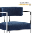 Modway Huron Counter Stool in Silver Navy
