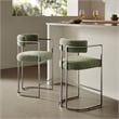 Modway Huron Counter Stool in Silver Leaf