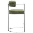 Modway Huron Counter Stool in Silver Leaf