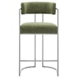 Modway Huron Counter Stool in Silver Leaf