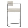 Modway Huron Counter Stool in Silver Cream