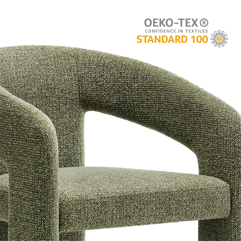 Modway Oslo Dining Accent Chair in Leaf Geen