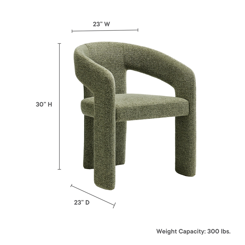 Modway Oslo Dining Accent Chair in Leaf Geen