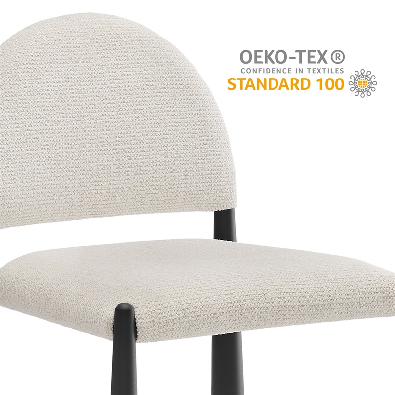 Modway Hayley Dining Side Chair in Black Cream