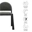 Modway Hayley Dining Side Chair in Black Anthracite