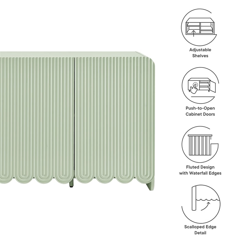Modway Dahlia Sideboard Storage Cabinet in Sage