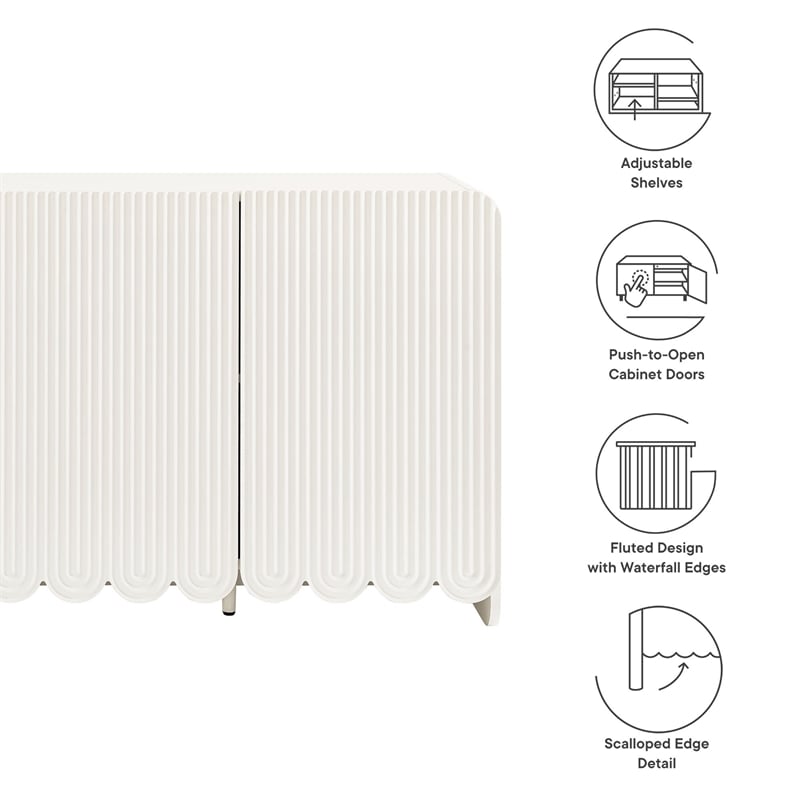 Modway Dahlia Sideboard Storage Cabinet in White