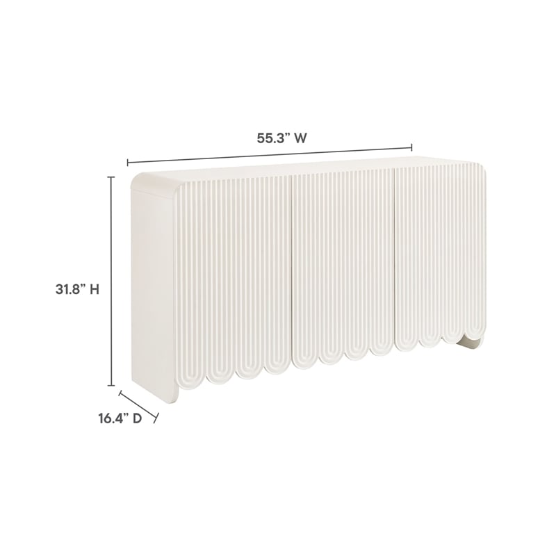 Modway Dahlia Sideboard Storage Cabinet in White