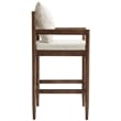 Remington Wood Fabric Bar Stool in Salt