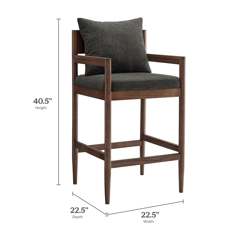 Remington Bar Stool in Charcoal