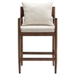 Remington Wood Fabric Counter Stool in Salt