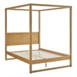 Alva Canopy Platform Bed in Oak