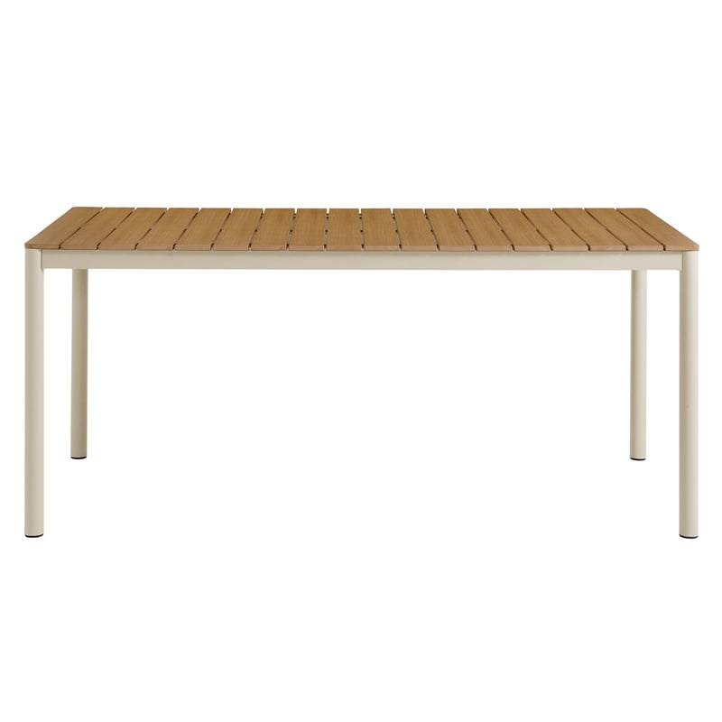 Finn Dining Table with Faux Wood Top in Natural