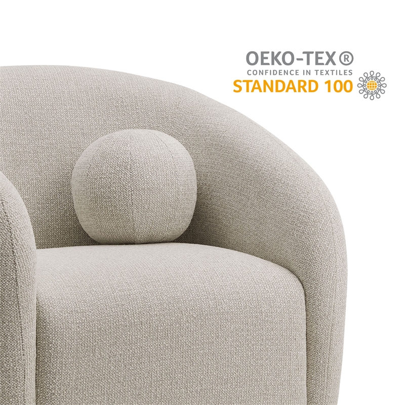 Holland Swivel Chenille Fabric Armchair in Dove Gray