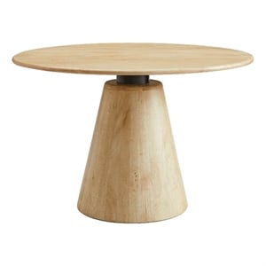 Sabelle 47&quot Round Wood Dining Table in Natural