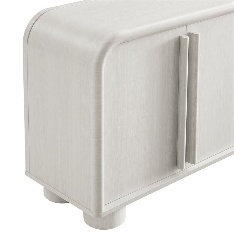 Bellamy Curved 4-Door Sideboard Cabinet in Ash