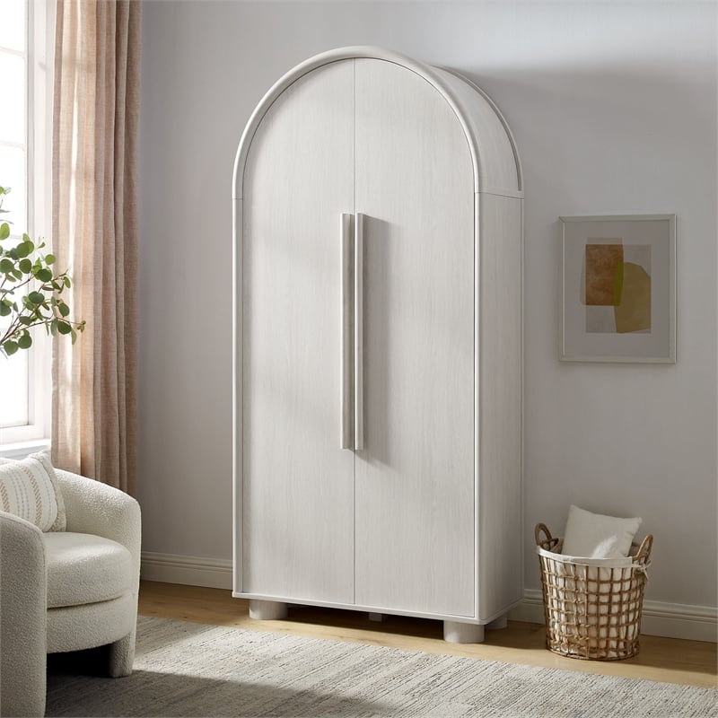 Bellamy Tall Arched Storage Cabinet in Ash