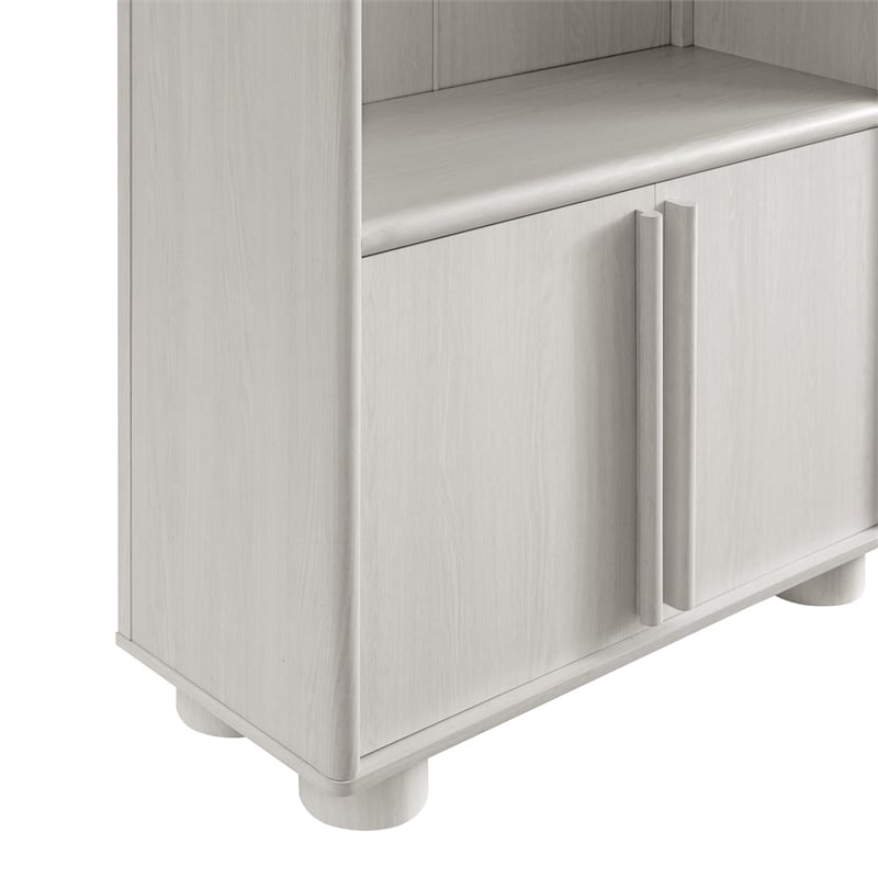 Bellamy Tall Arched Display Cabinet Bookcase in Ash