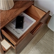 Oswin 1-Drawer Wood Nightstand in Walnut