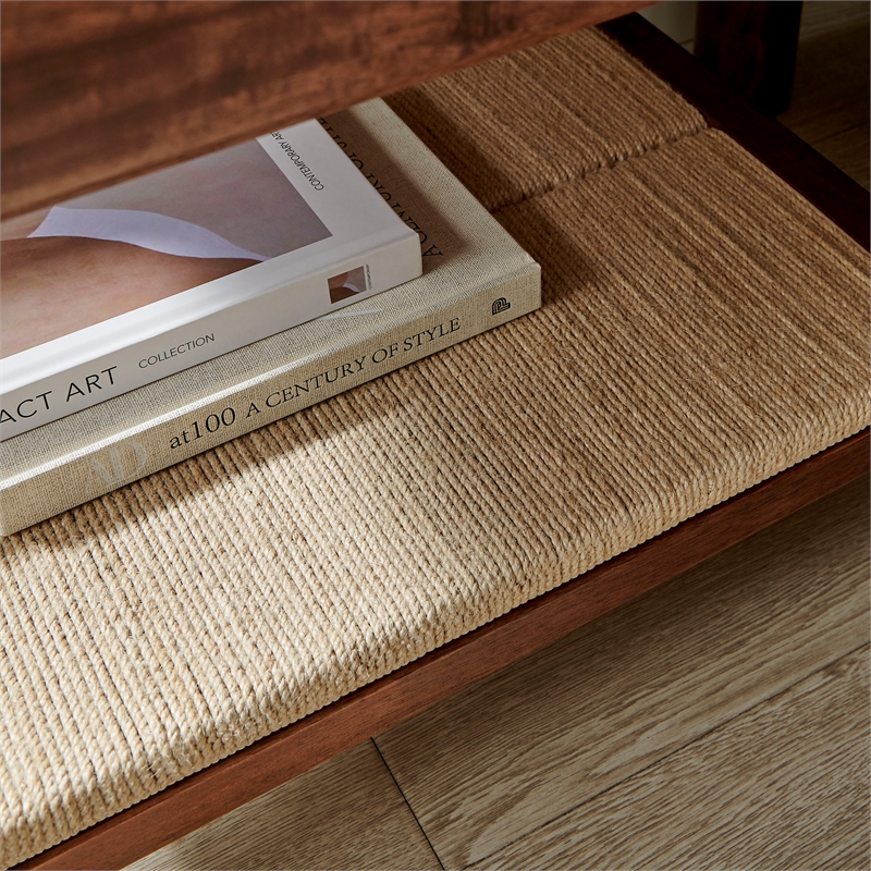 Oswin 1-Drawer Wood Nightstand in Walnut