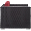 Gather Outdoor Patio Armchair in Espresso Red