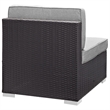 Gather Armless Outdoor Patio Sectional in Espresso Gray