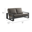Modway Lirienne 4-Piece Outdoor Patio Aluminum Furniture Set in Smoke