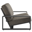 Lirienne Outdoor Patio Aluminum Loveseat in Smoke Gray