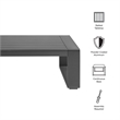 Lirienne Outdoor Patio Aluminum Coffee Table in Gray