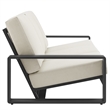 Lirienne 2-Piece Outdoor Patio Aluminum Furniture Set in Cream Gray