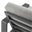 Lirienne Outdoor Patio Aluminum Faux Wood Armchairs Set of 2 in Light Gray