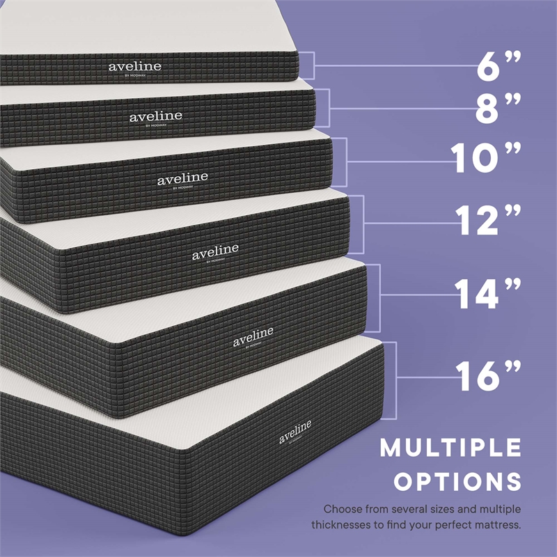 Modway 8 Inch Cooling Gel-Infused Ventilated Memory Foam Twin XL Mattress