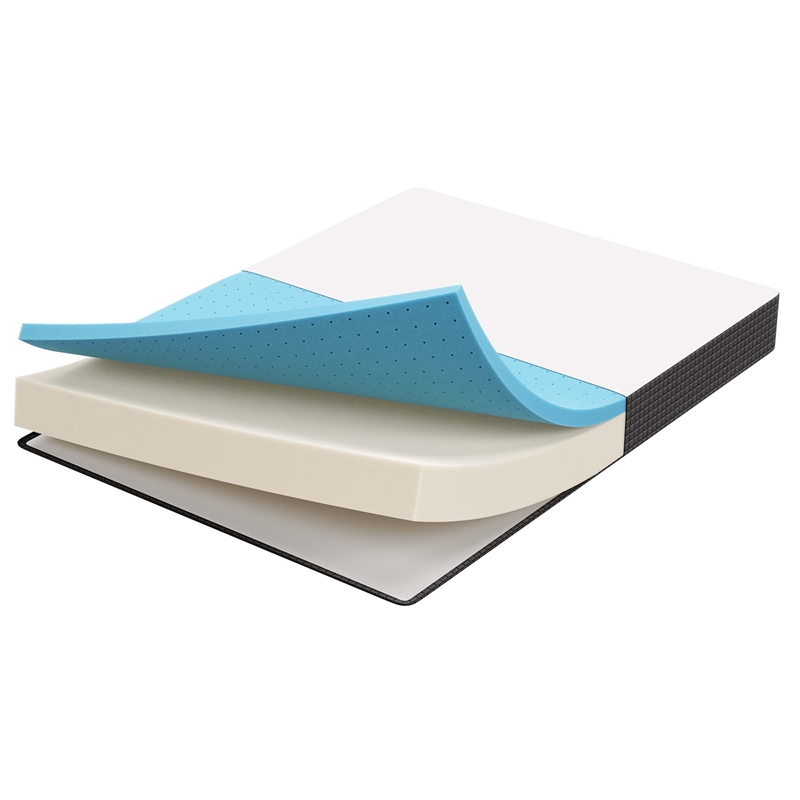 Modway 8 Inch Cooling Gel-Infused Ventilated Memory Foam Twin XL Mattress