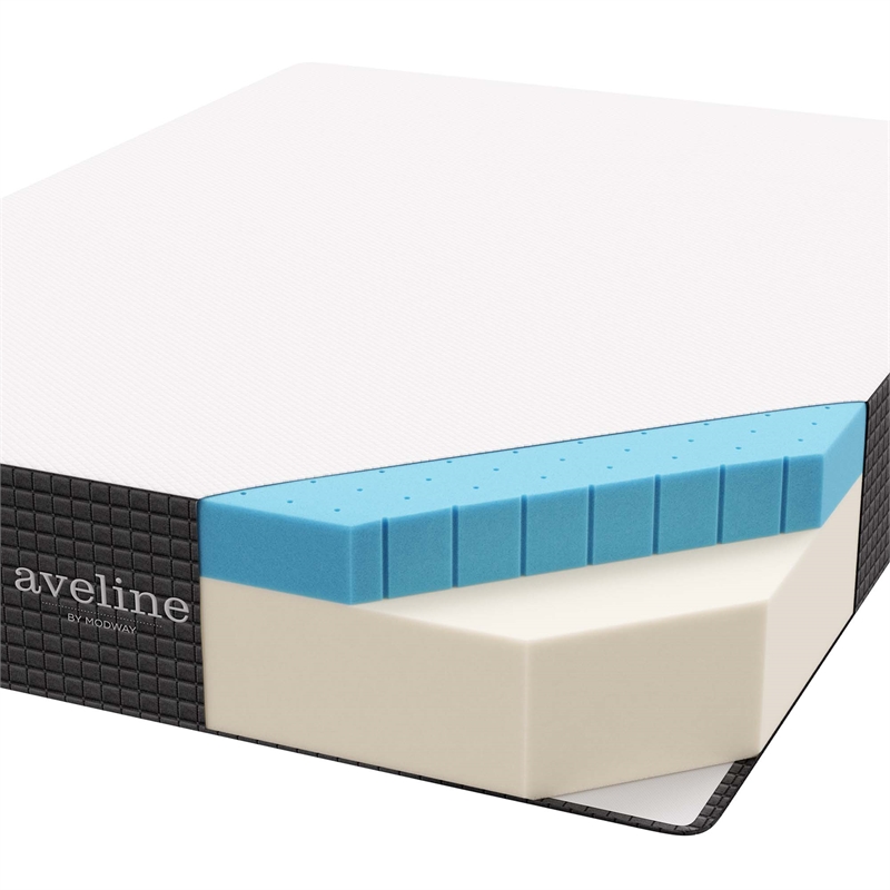 Modway 12 Inch Gel-Infused Ventilated Memory Foam California King Mattress