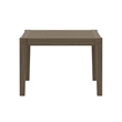 Northlake Square Outdoor Patio Teak Side Table in Weathered Gray
